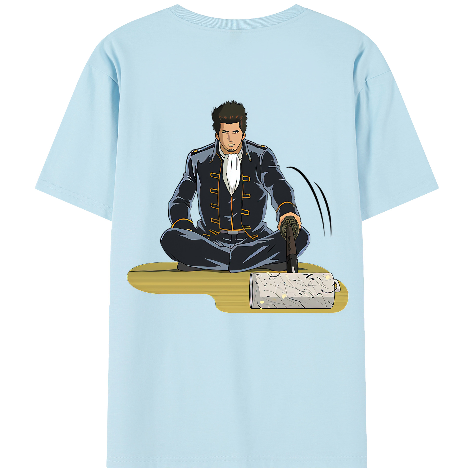 （画像用） ぎんたま 坂田銀時（さかたぎんとき） 神楽 志村新八（しむら しんぱち） GINTAMA Sakata Gintoki Kagura Shimura Shinpachi 綿100％半袖Tシャツ（背面プリント）